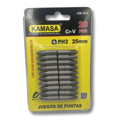 Set Punta Philips 25mm Kamasa 20 puntas