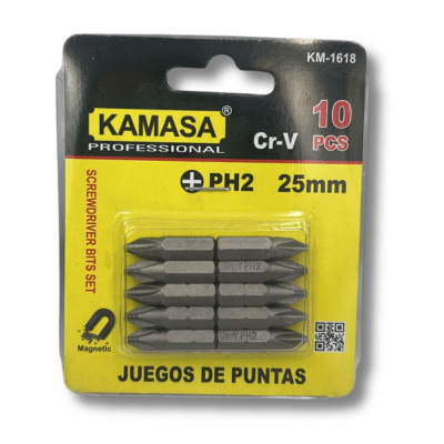 Set Punta Philips 25mm Kamasa 10 puntas