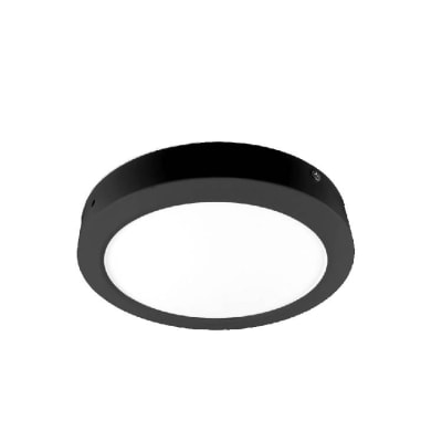 Panel LED redondo negro 17cm, 12W 960lm Sobrepuesto