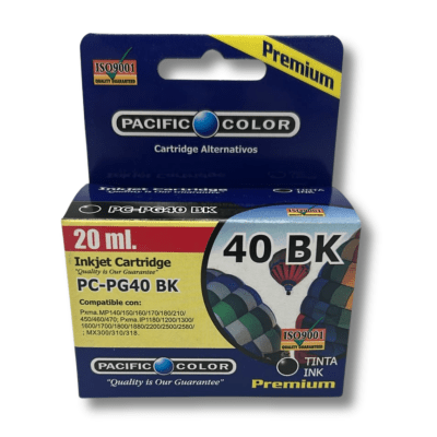 Tinta 40 BLACK COMPATIBLE CANON 20ML Pacific Color PC-PG40BK