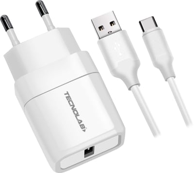 Cargador tipo C Tecnolab 1USB Certificado