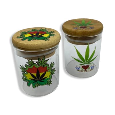 Contenedor Vidrio y bamboo