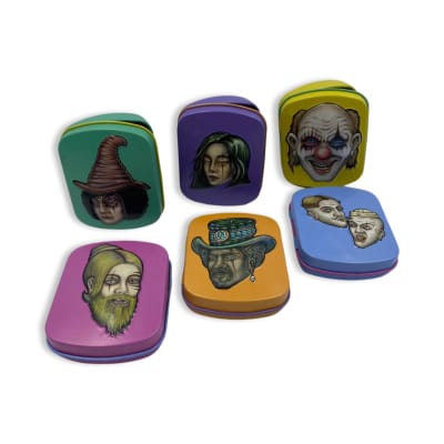 Cajita Metal / Mini  Tin Box Lion Rolling Circus