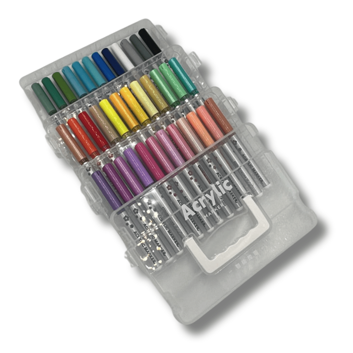 Set 36 Lapices Acrilicos Dingli10182 Acrylic Marker | Maleta desmontable2