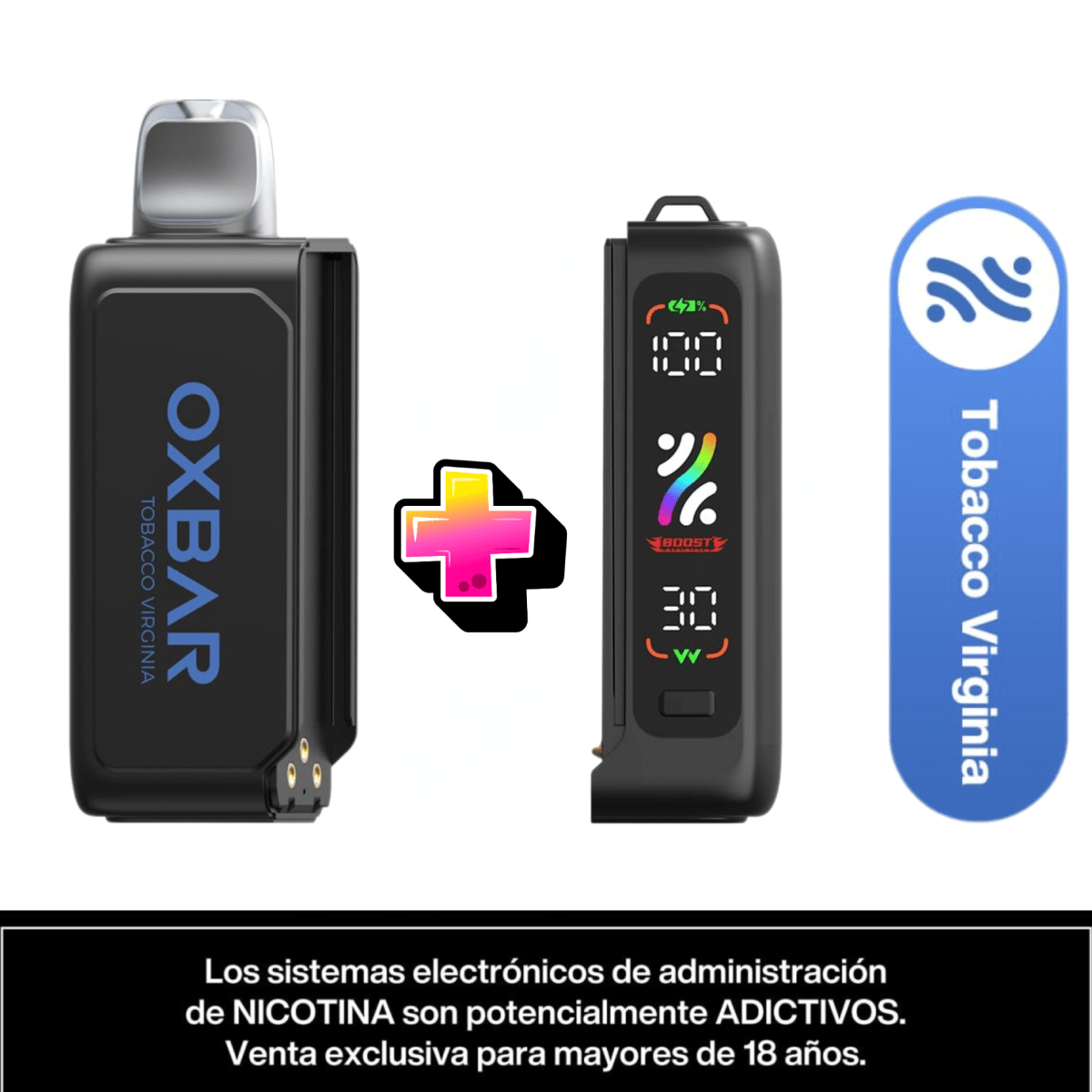 Pack Vaper Oxbar batería + recarga 25000 puff Tabaco Virginia1