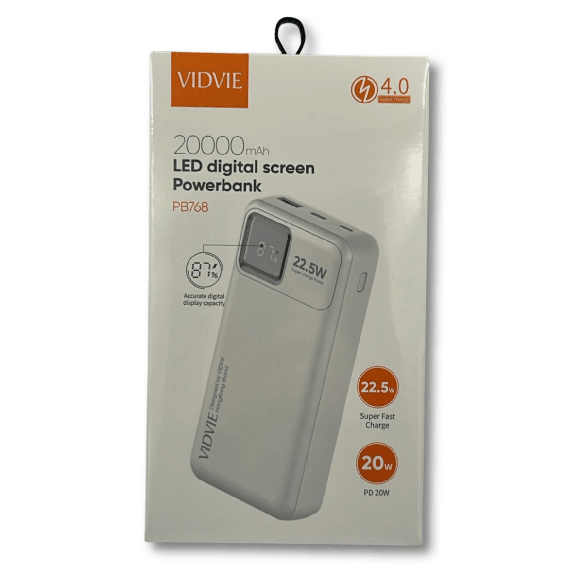 Bateria Externa Power Bank 20.000mah Vidvie PB7681