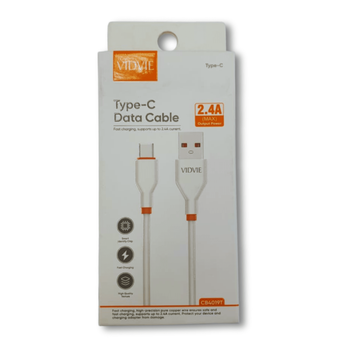 Cable Tipo C Vidvie 2,4ah 1mts1