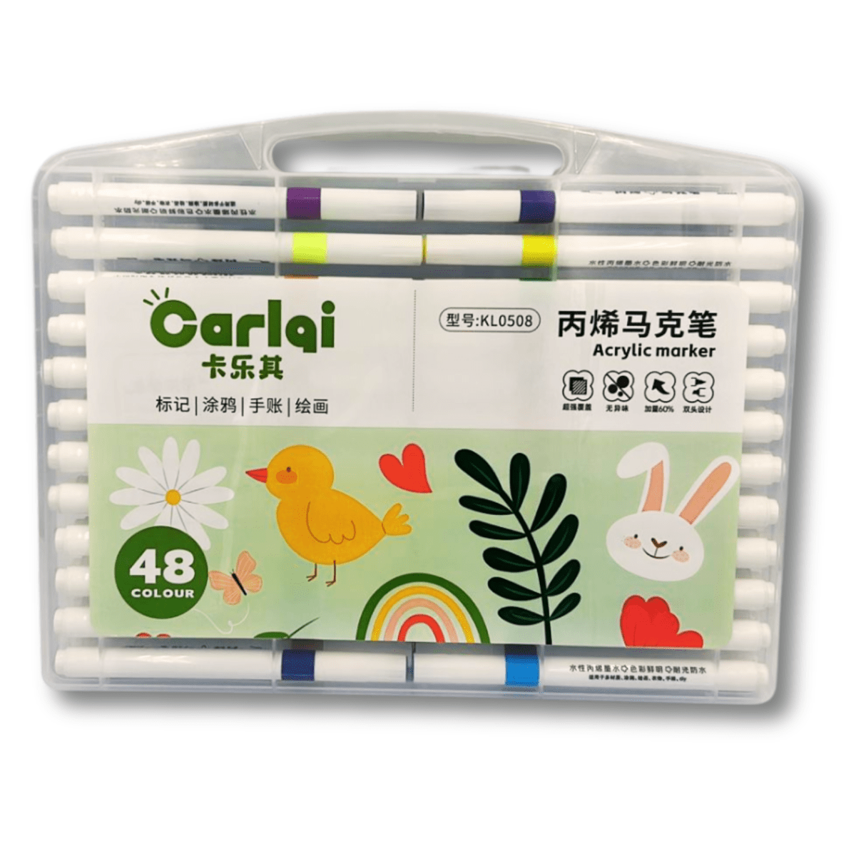 Set 48 Marcadores Carlai KL508 Dingli15403 Maleta1