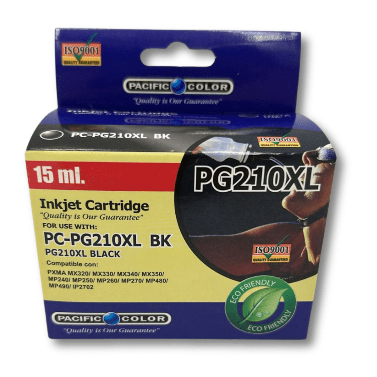 PG-210 XL COMPATIBLE C/CANON BLACK 15ML PACIFIC COLOR1