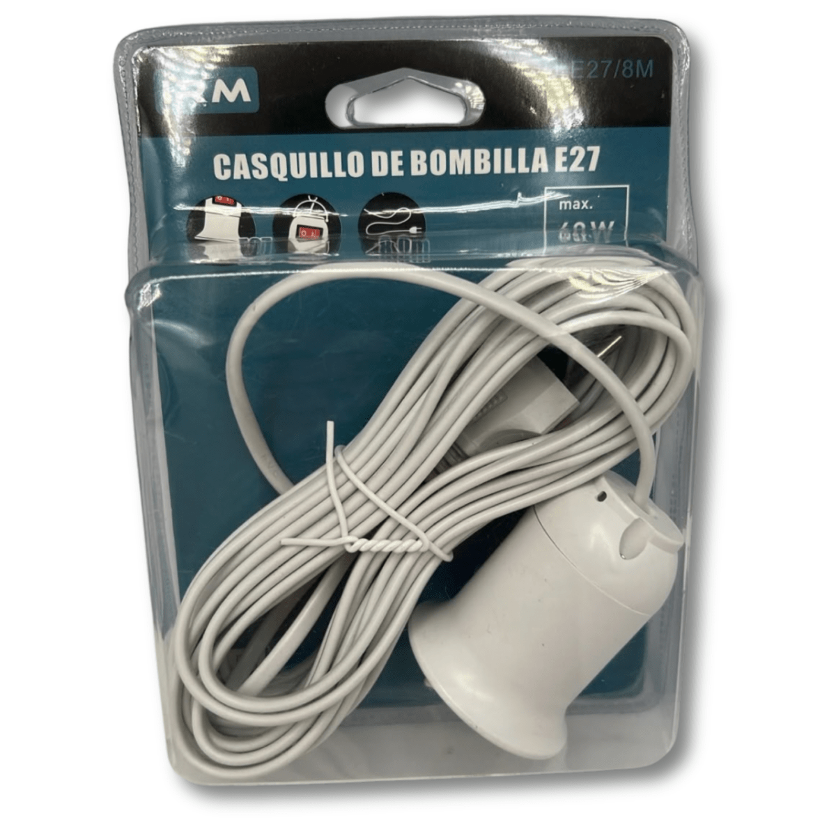 Cable Extensión para Lámpara de 8 Metros IRM-9210 con Soquete E27 e Interruptor1
