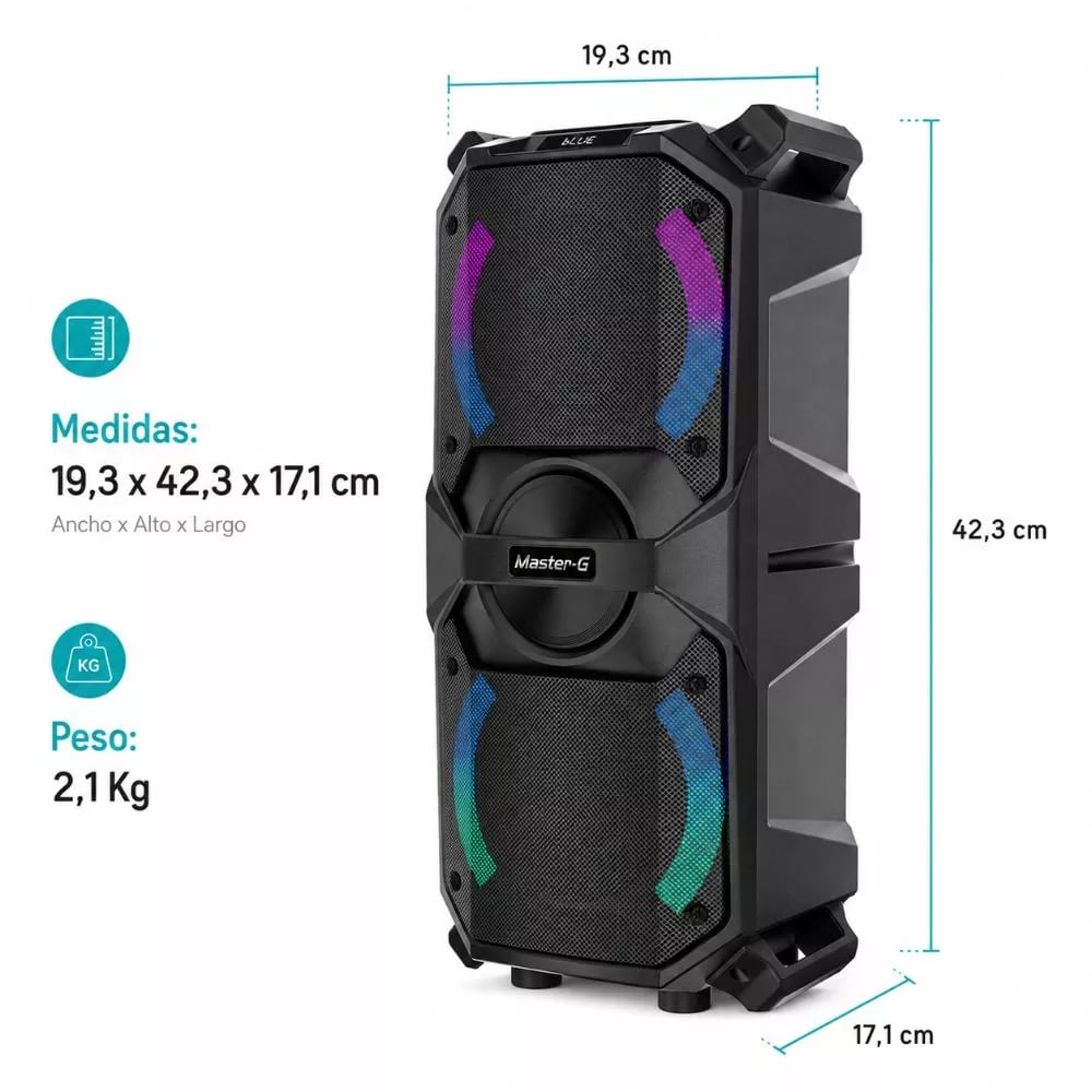 Parlante Master G 4''x2 Karaoke Speaker BT LUXORMINI6