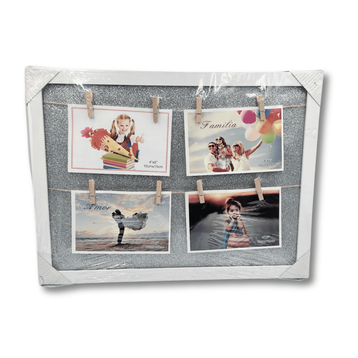 Portaretrato Gliter Perritos/pinzas 4 fotos1