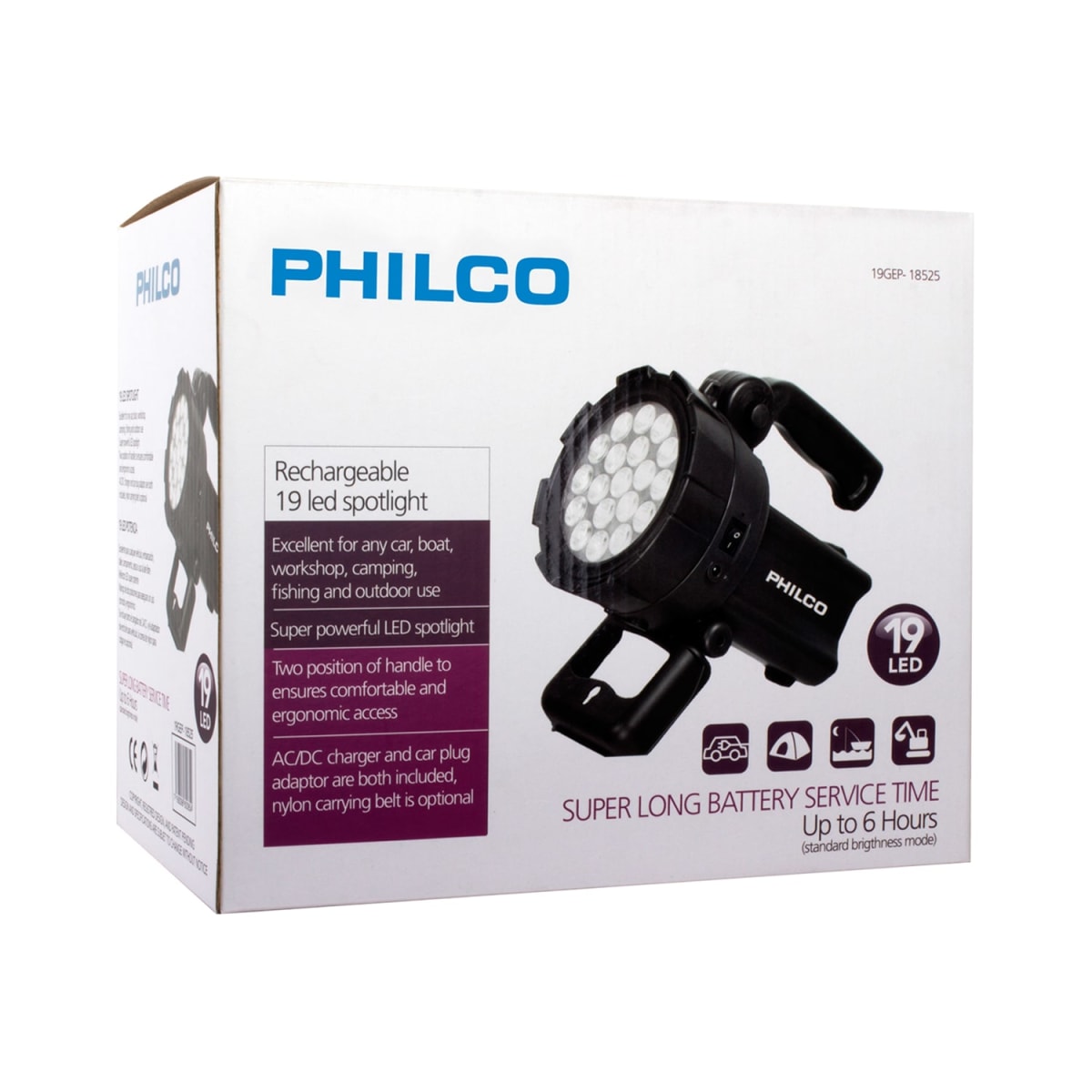 Foco Recargable 19 Led Philco3