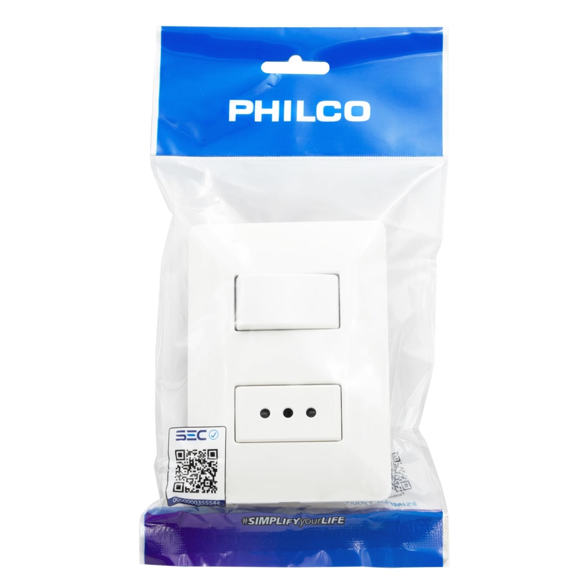 Interruptor para muro philco interruptor+enchufe 10A1