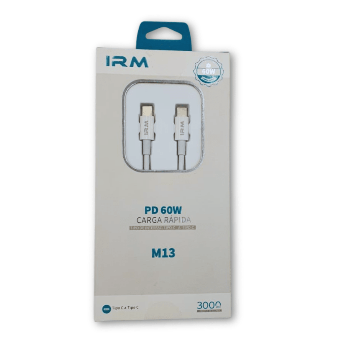 Cable Tipo C a Tipo C 3 metros 60W IRM312112