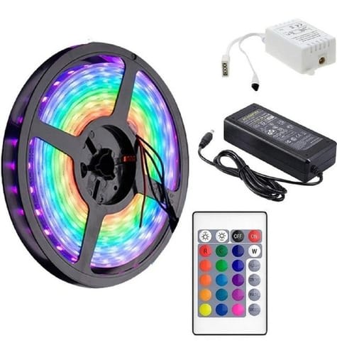 Tira led multicolor 5 metros con luz blanca4