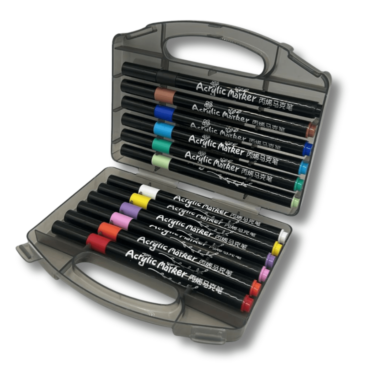 Set 12 Lapices Acrílicos Maleta Negra2