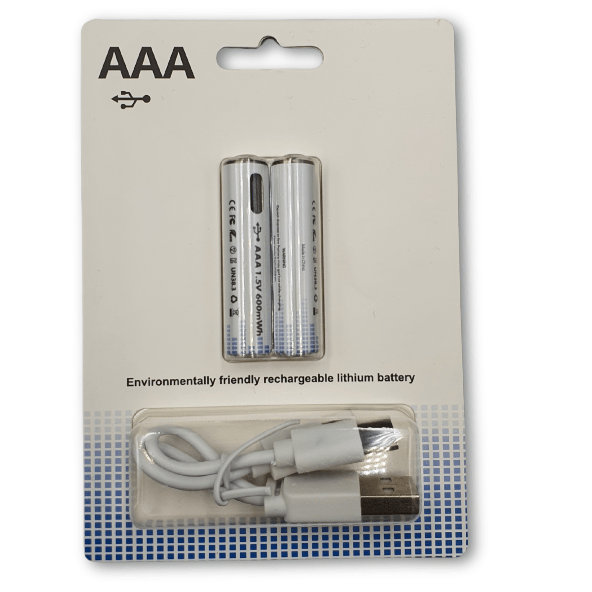 Pila Recargable AAA Cable USB Doble1
