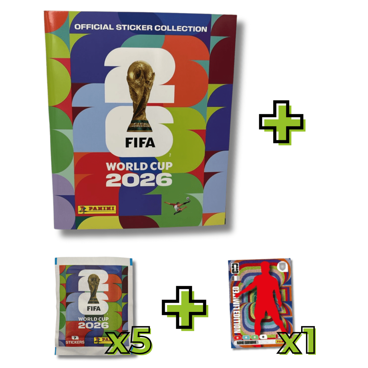 Pack Album Mundial FIFA 2026 + 5 Sobres láminas + Carta ADRENALYN Limited Edition1