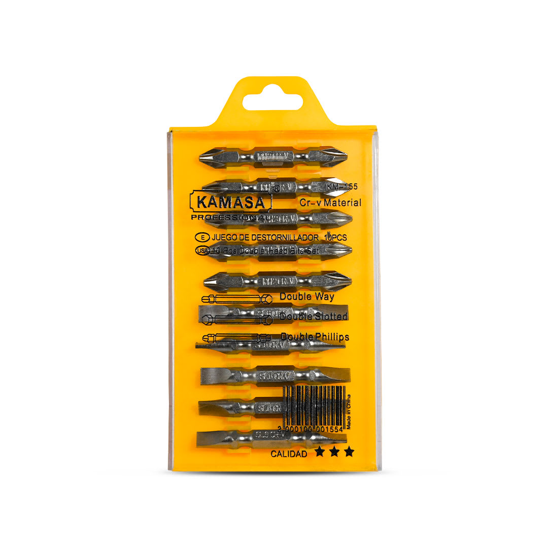 Set Punta Philips 50mm Kamasa 10 puntas dobles KM1551