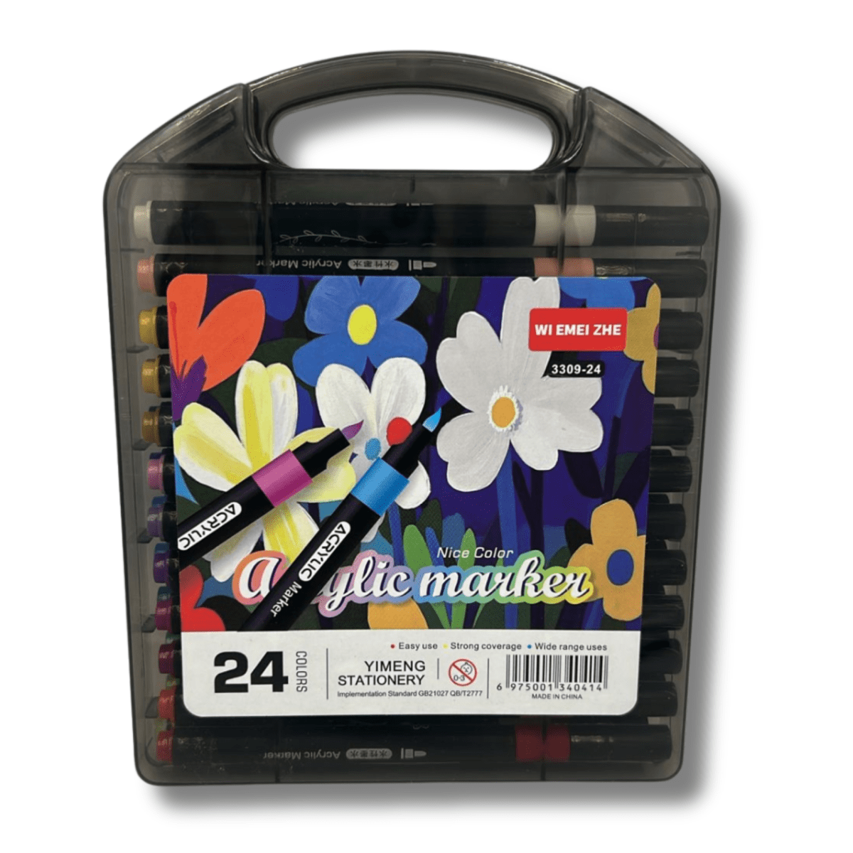 Set 24 Lapices Acrílicos Maleta Negra1