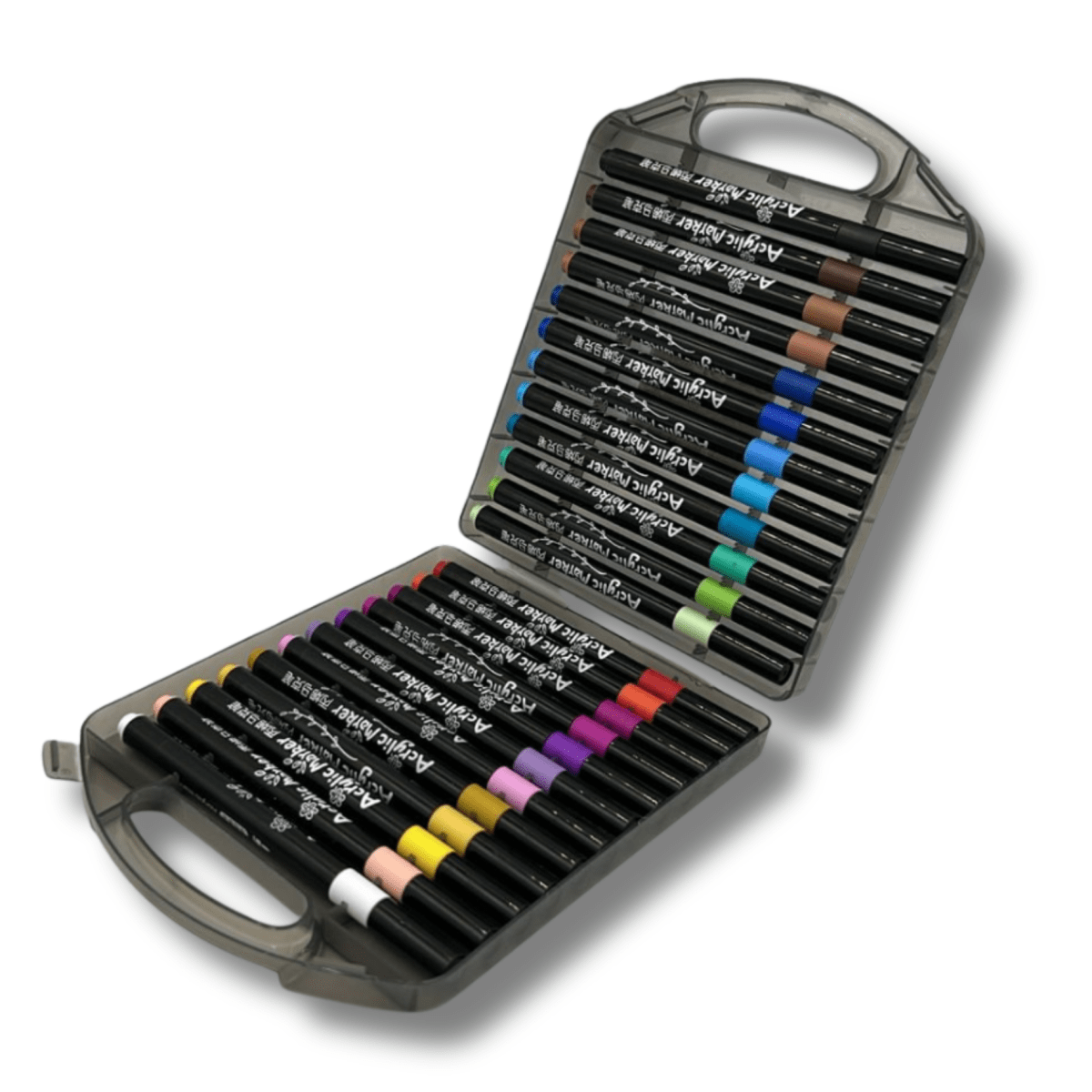 Set 24 Lapices Acrílicos Maleta Negra2