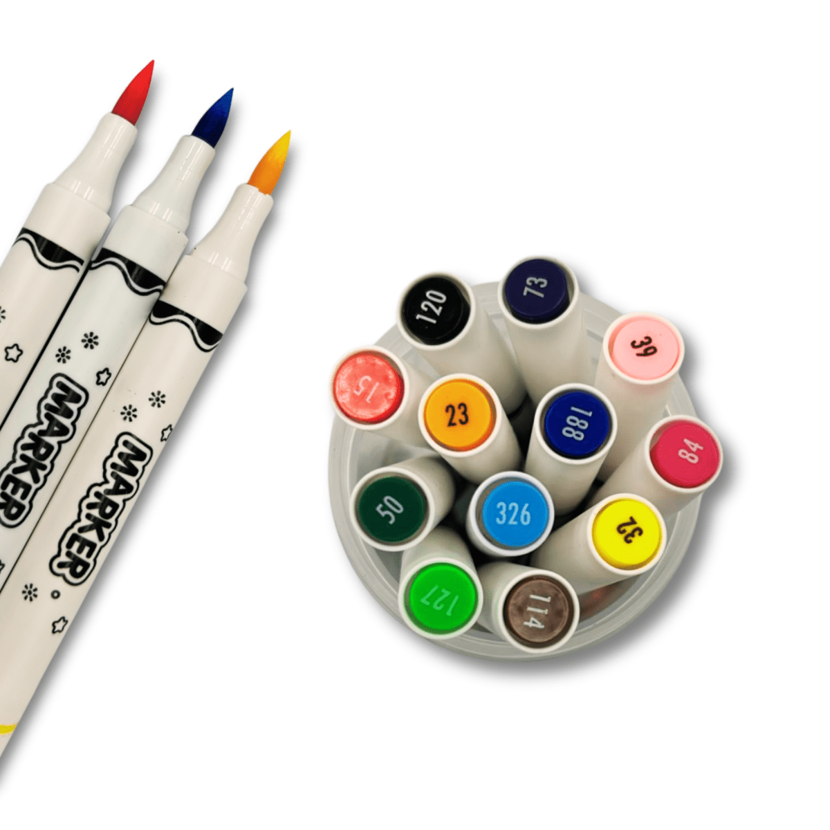 Set 12 Marcadores mini M67243 Balde2