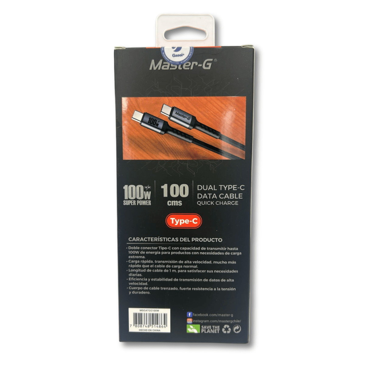 Cable tipo C  - tipo c 100W Master G3