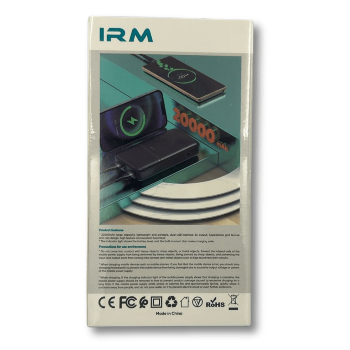 Bateria externa IR40 Power bank IRM 20.000mah IRM611842