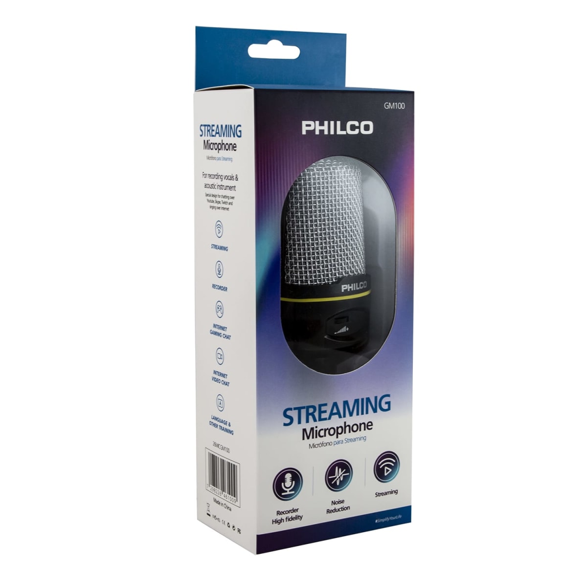 Micrófono de Condensador Philco GM100 para Streaming, Gaming y PC2