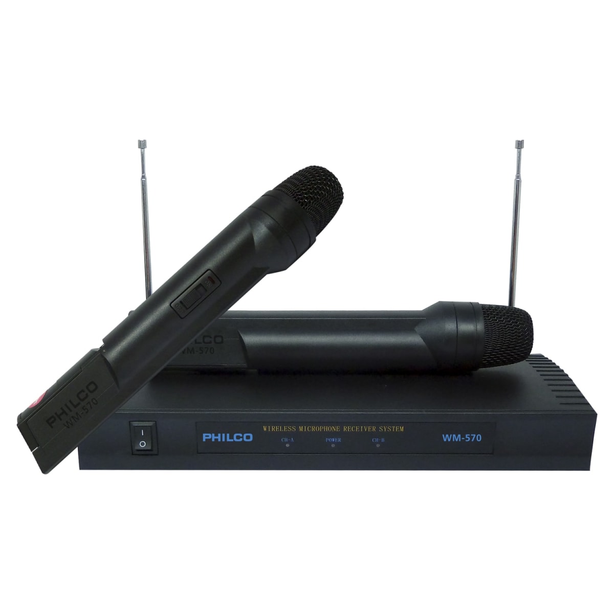 Sistema de Micrófonos Inalámbricos Philco WM570 x2 para Karaoke y Presentaciones2