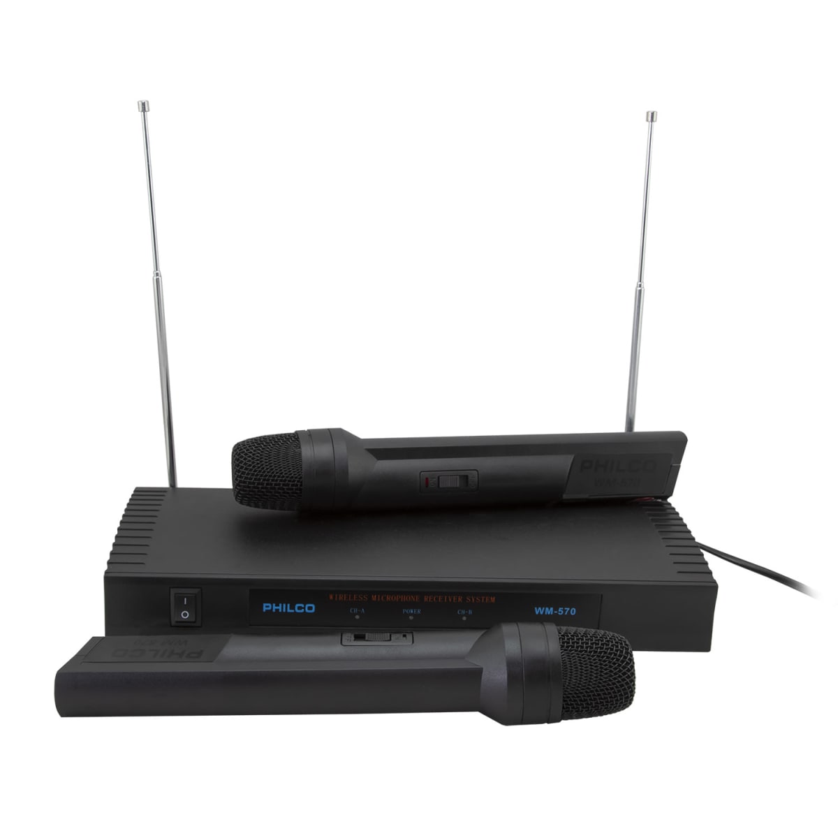 Sistema de Micrófonos Inalámbricos Philco WM570 x2 para Karaoke y Presentaciones1