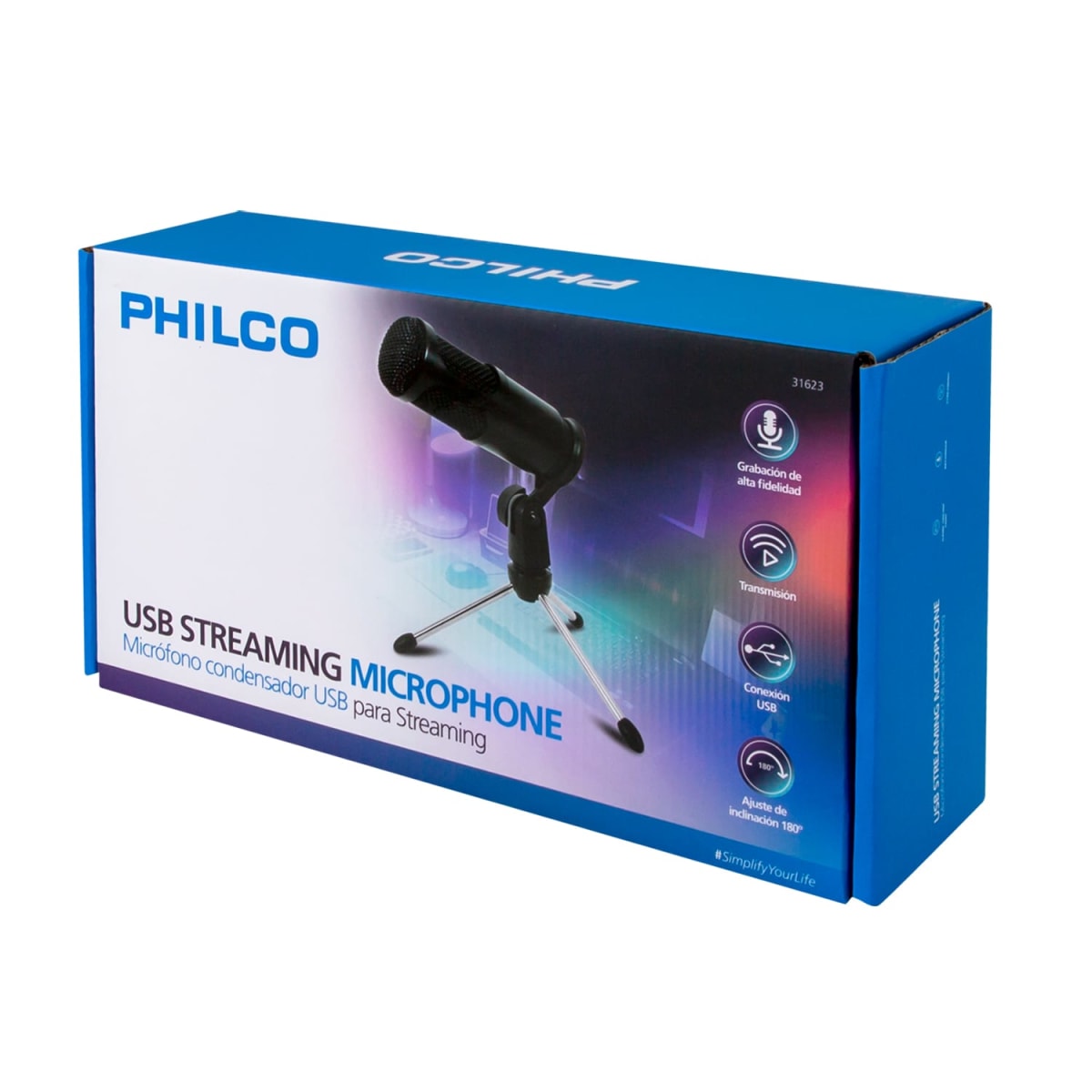 Micrófono USB Philco LC316 con Pedestal para Streaming, Grabación y PC5