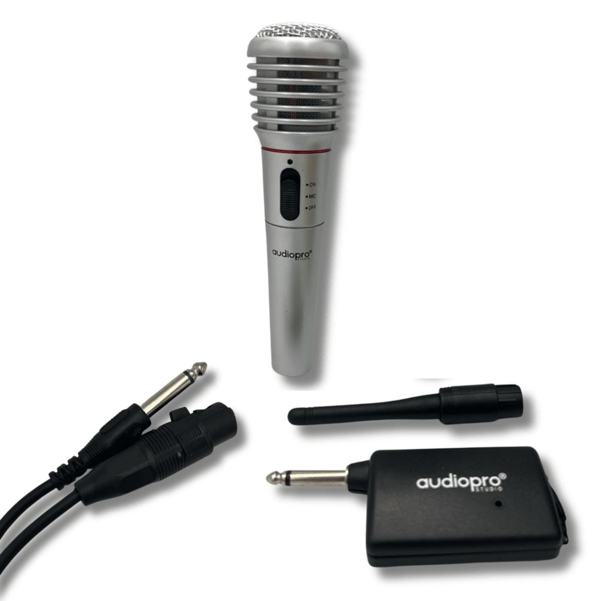 Micrófono Inalámbrico Audio Pro AP02091 Karaoke 30m + Cable2
