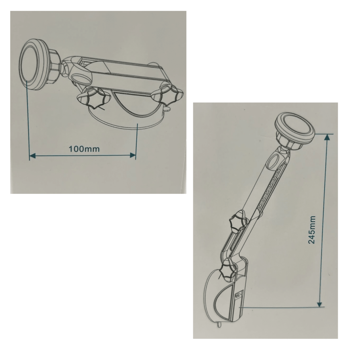 Soporte Magnético para Celular de Auto IRM-04111 con Ventosa y Brazo Ajustable3