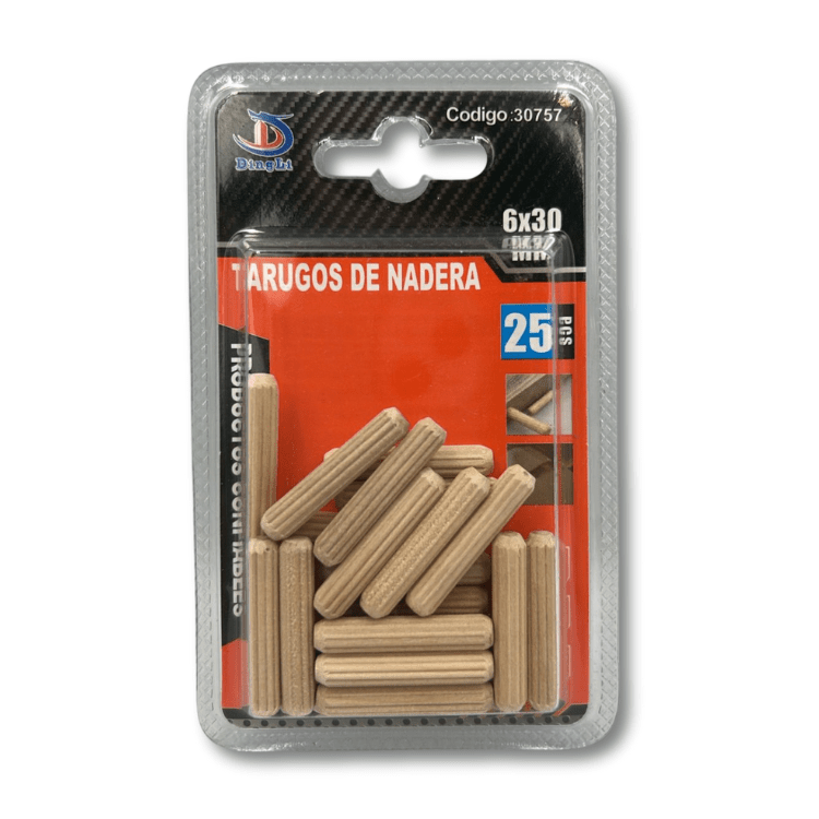 Tarugo madera 6x30mm 25pcs Dingli307571