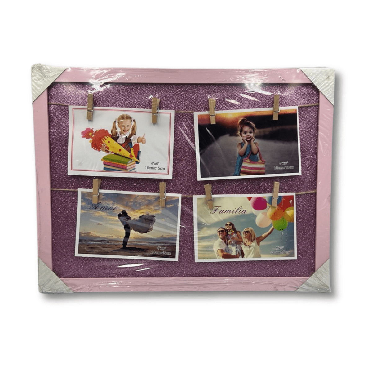 Portaretrato Gliter Perritos/pinzas 4 fotos2