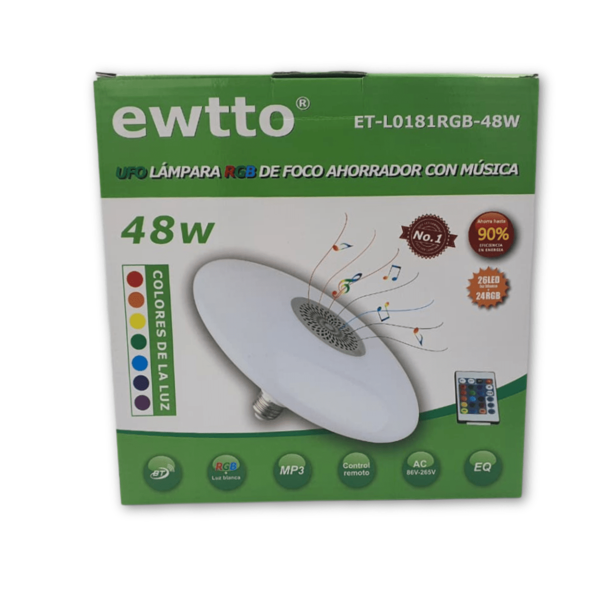 Ampolleta Led 48W BT Ewtto + parlante y colores2