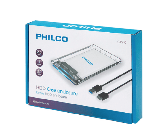 Cofre disco duro Philco Sata 2,5 USB 3,0 CAS401