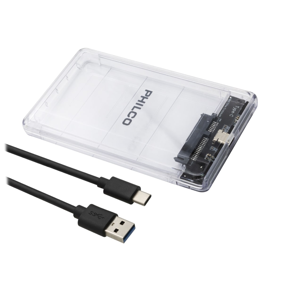 Cofre disco duro Philco Sata 2,5 USB 3,0 conex Tipo C1