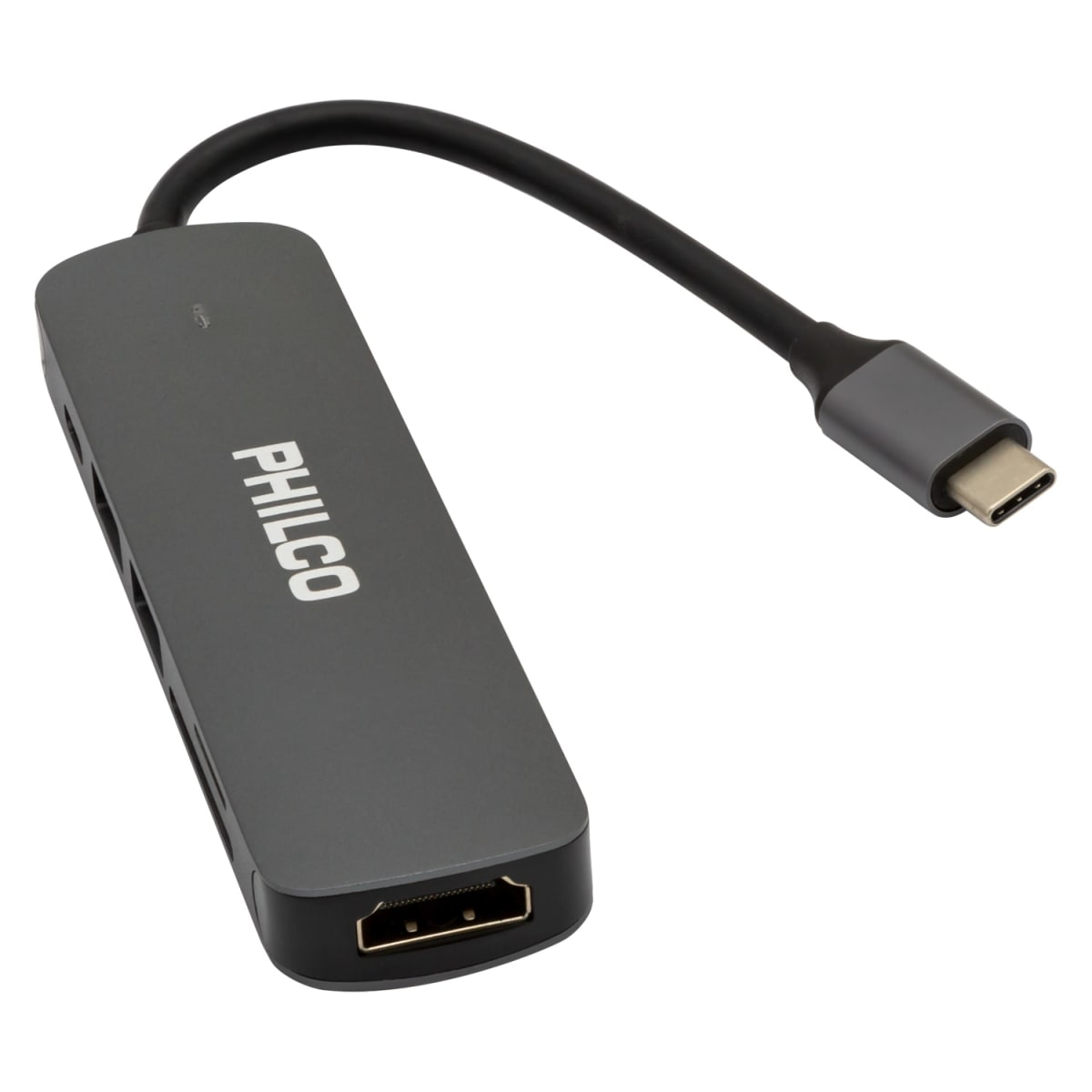 Adaptador Hub Tipo C a HDMI + Tipo C + SD + USB 6 en 1 Philco B421794