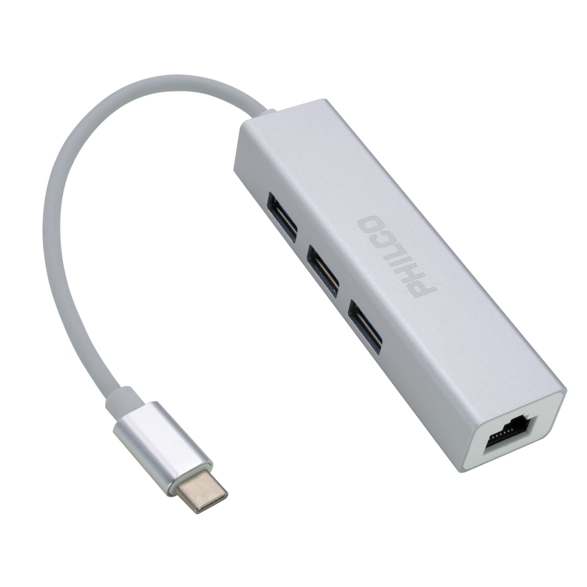 Hub Tipo C a 3USB + Ethernet RJ45 Philco B421802