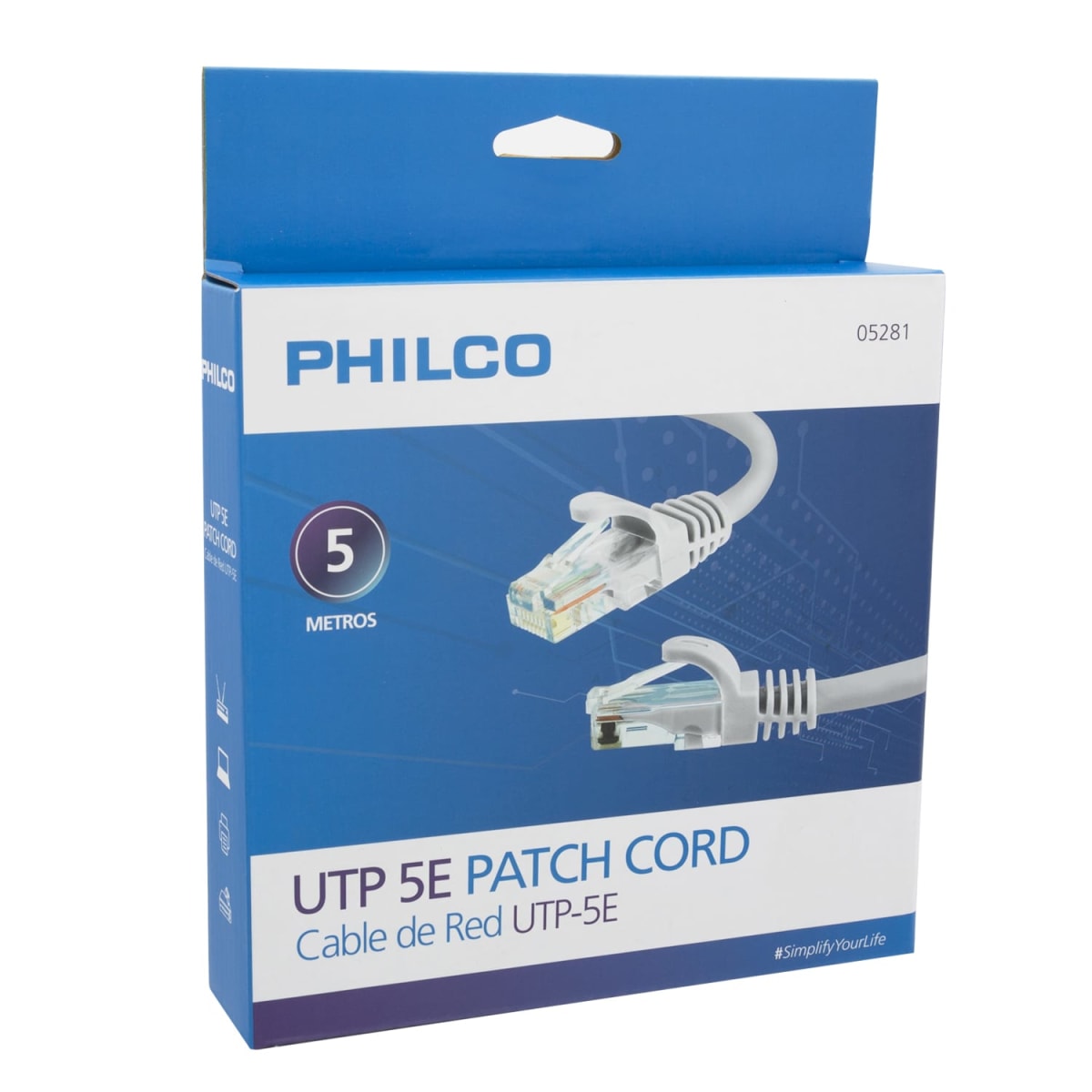 Cable de Red 5 mts Cat5 Philco1