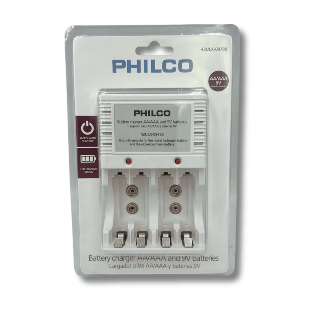 Cargador Pilas PHILCO (S/P) x4 + 2bat (sin)1