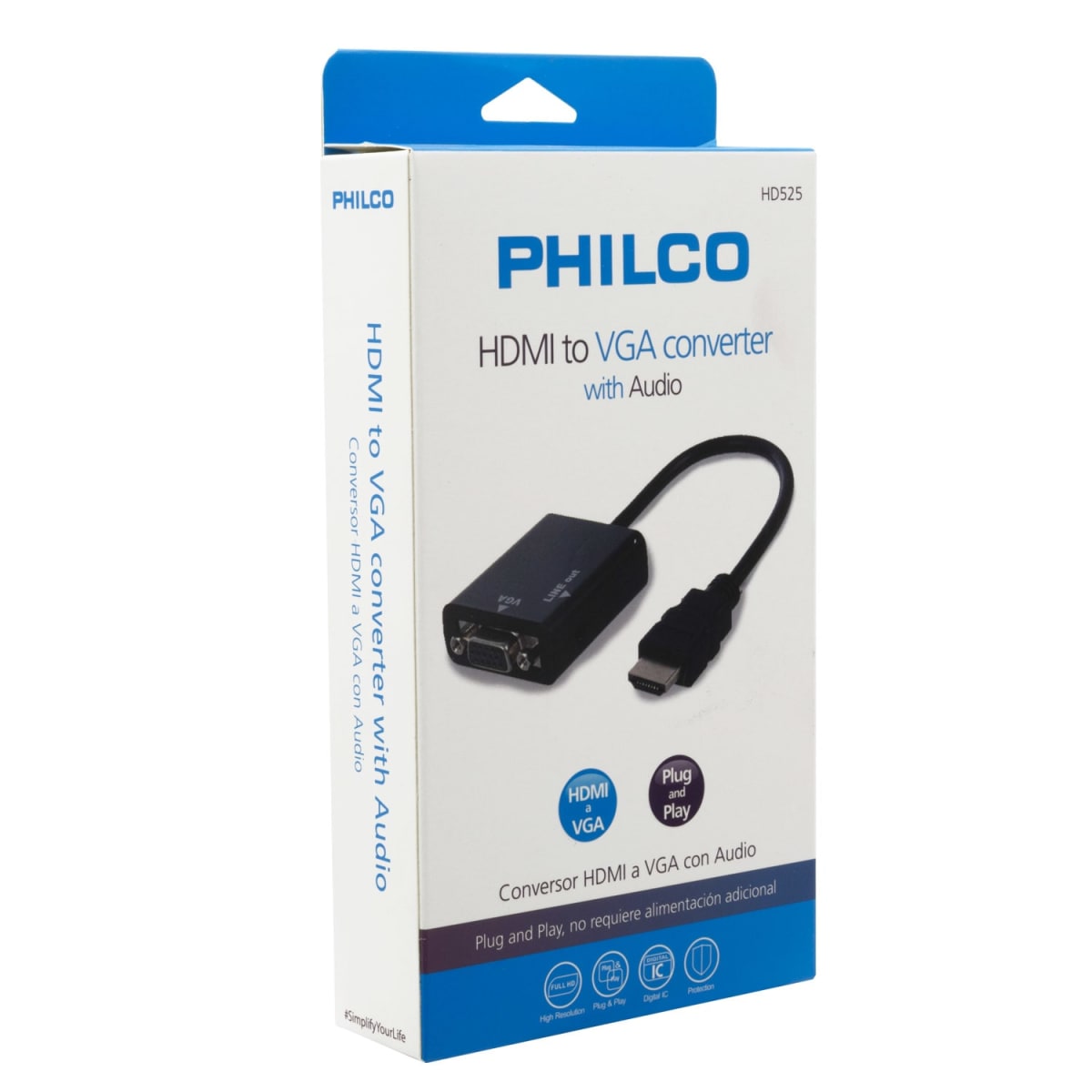 Conversor HDMI a VGA con salida audio1