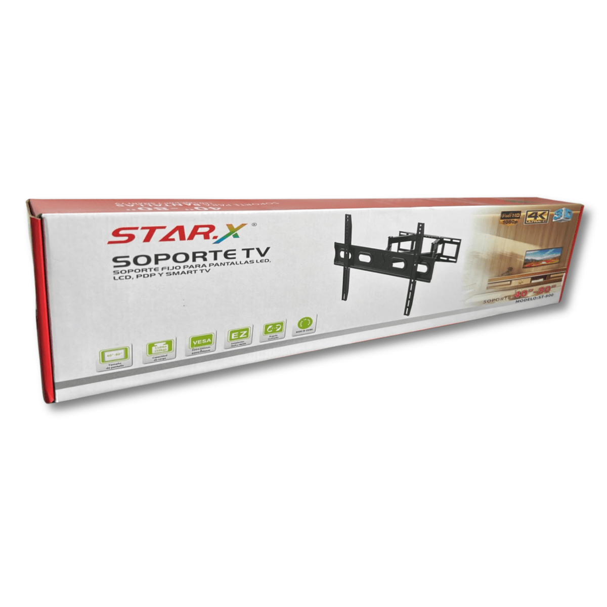 Soporte Led Star.X ST-800 con Doble Brazo 40'' a 80'' 50kls1