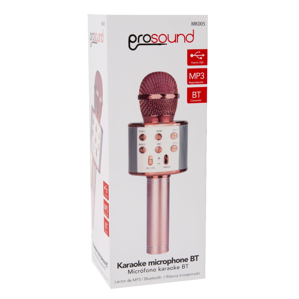 Micrófono Karaoke Bluetooth Prosound MK005 Recargable con Parlante3
