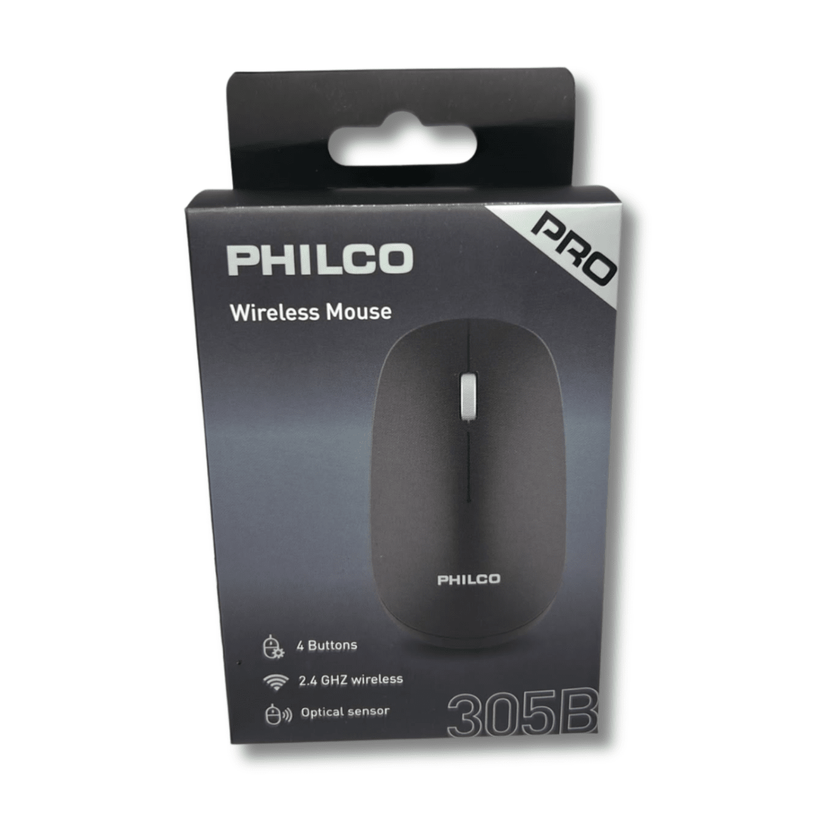 Mouse Inalámbrico Philco Pro 305B USB 1600 DPI3