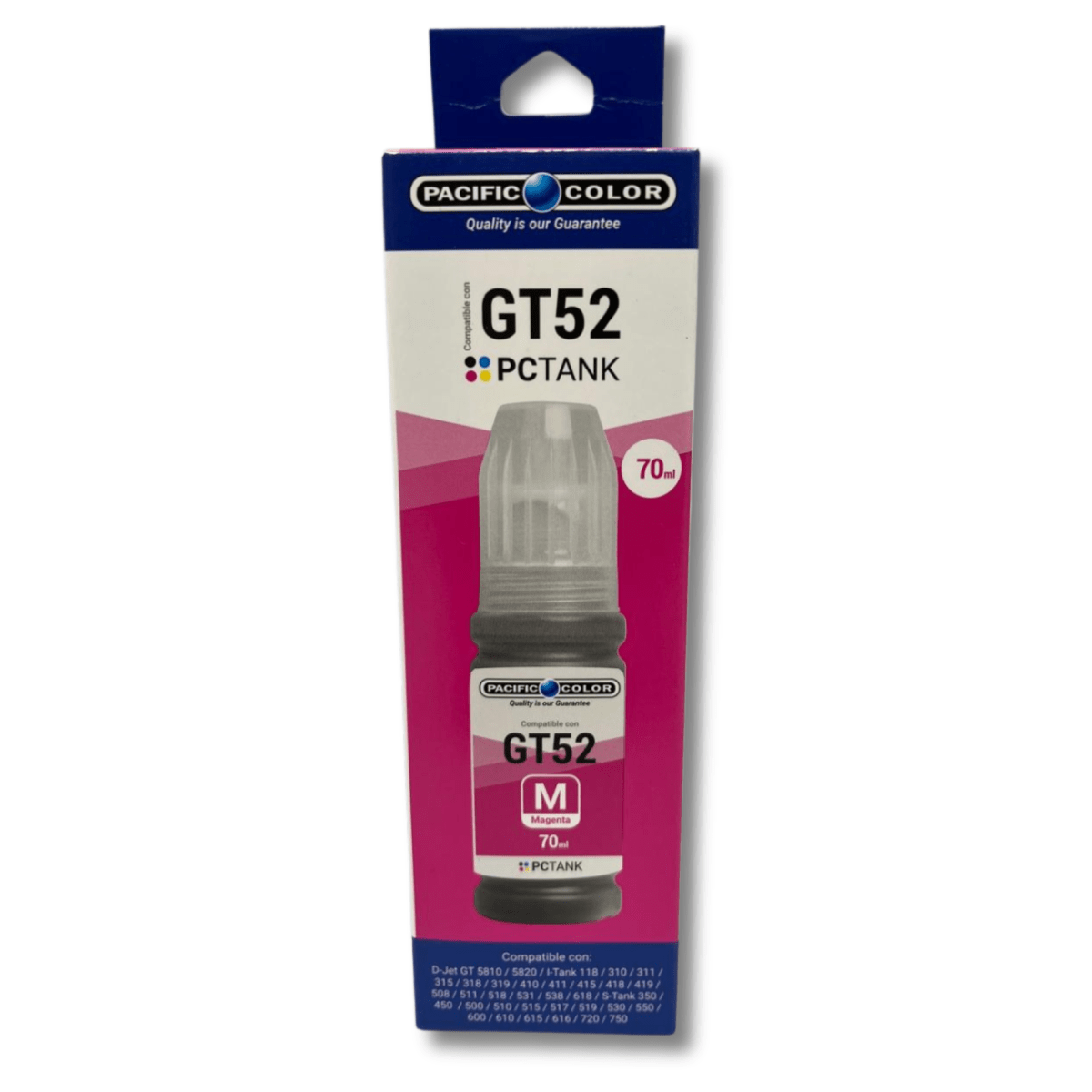 Tinta Pacific Color 70ml compatible con HP GT52 - GT51 PCTank3