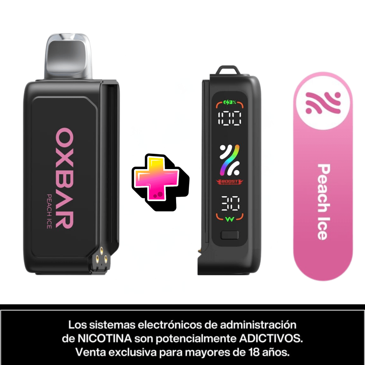 Pack Vaper Oxbar batería + recarga 25000 puff Durazno1